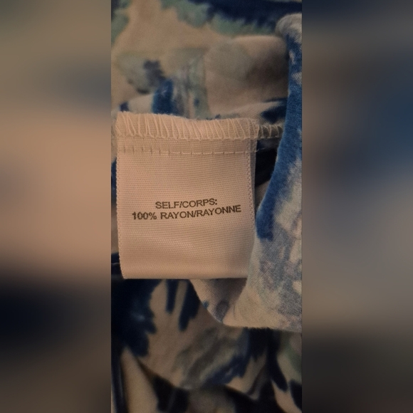 Rose & Olive Blue and White Paisley Button Down Shirt - Picture 5 of 7